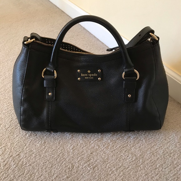 kate spade Handbags - Kate Spade black leather bag/ detachable strap New